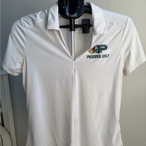 adidas White Short Sleeve Polo Tee